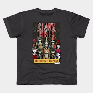 Claws and Roses | Rock Band Parody Kids T-Shirt
